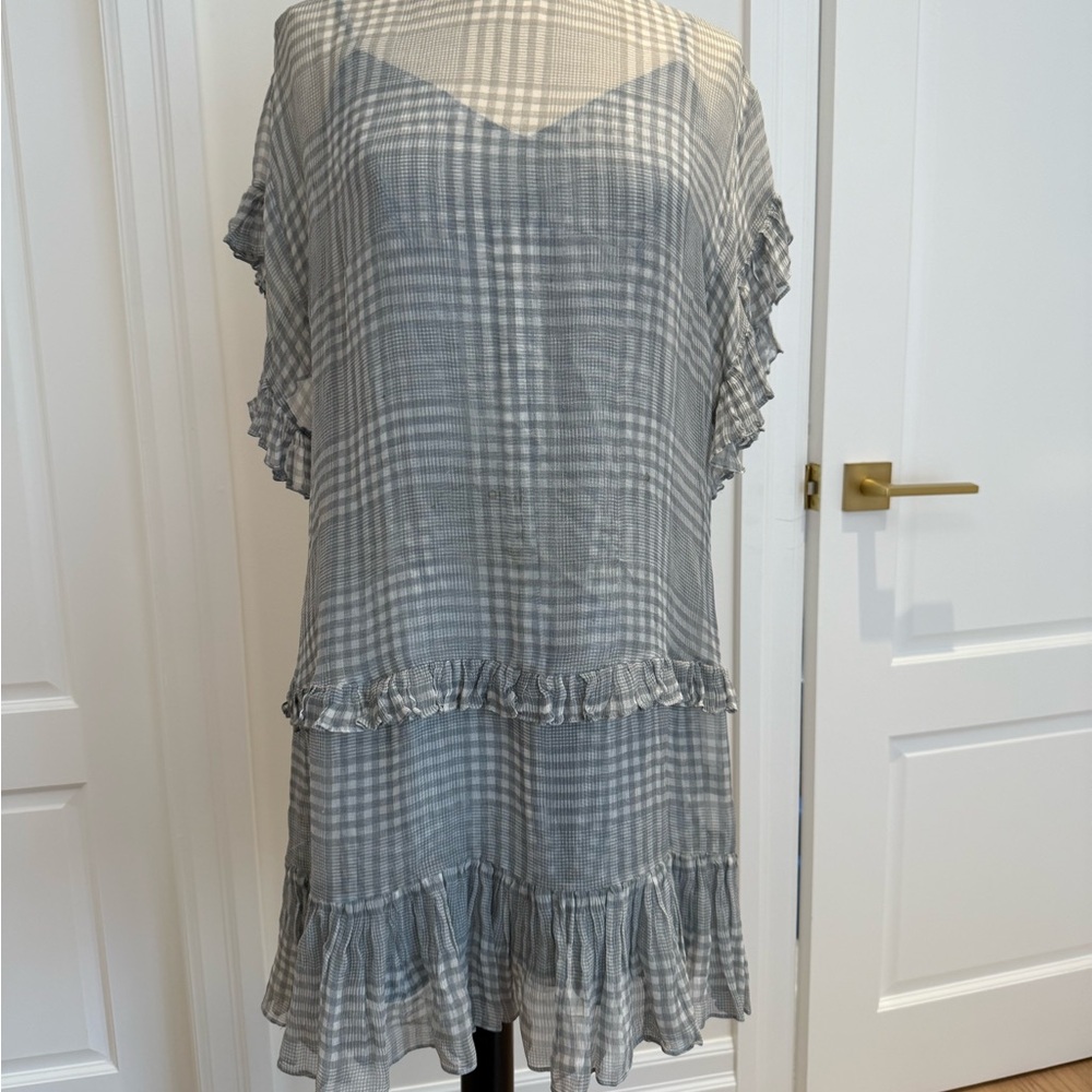 Zimmermann Checkered blue/grey Dress